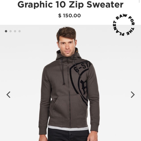 Men’s G-Star Raw Full Zip Hoodie - Picture 7 of 10